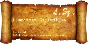 Lumnitzer Szilvána névjegykártya