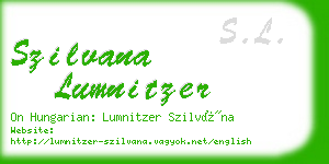 szilvana lumnitzer business card